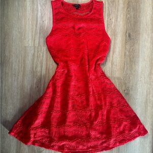 Guess Red Lace Mini Dress